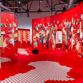 Joyn! Un viaggio nel mondo Nutella® per i suoi 60 anni, vista della mostra. Per gentile concessione di Maxxi