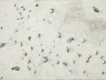 Miquel Barceló, Huitres II, 1988, Mixed media on canvas, 54 1/2 x 79 inches (138.4 x 200.7 cm). Courtesy Acquavella Galleries, Art © 1988 Miquel Barceló / Artists Rights Society (ARS), New York / ADAGP, Paris 