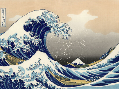 Katsushika Hokusai, "Under the Wave off Kanawaga"