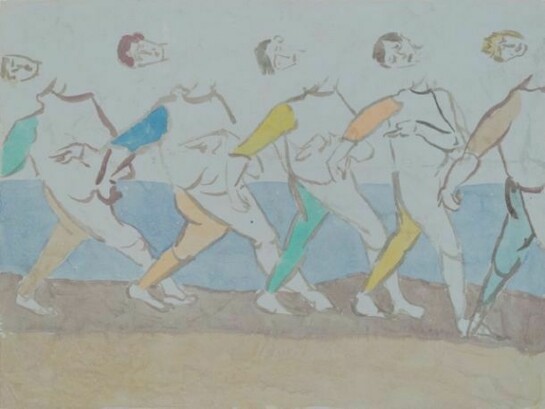 Jackie Gendel, Tops Off, 2013, Mixed media on panel, 12x16" / 30.5x40.6cm