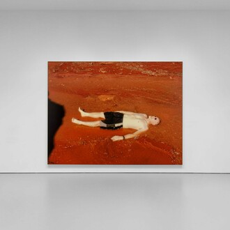 Installation view, Steven Shearer: Profaned Travelers, David Zwirner, New York, February 22–March 30, 2024.
Courtesy David Zwirner