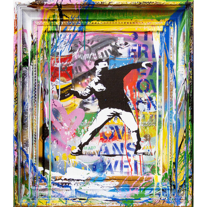 Banksy Thrower, 34x30