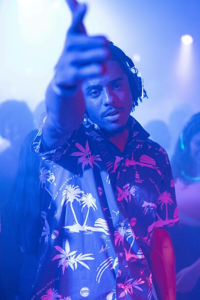 Man dancing at a club