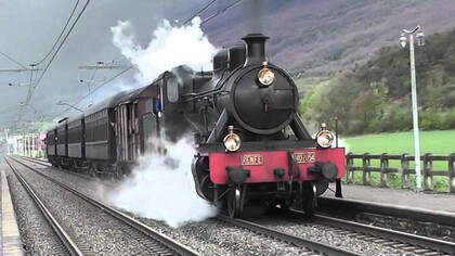 Locomotora del Tren de la Fresa entre Madrid y Aranjuez