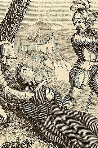 Ilustración publicada en "Historia de la gran reforma en Europa, en tiempos de Calvino y Lutero", de Merle d'Aubigné y Jean Henri, 1870