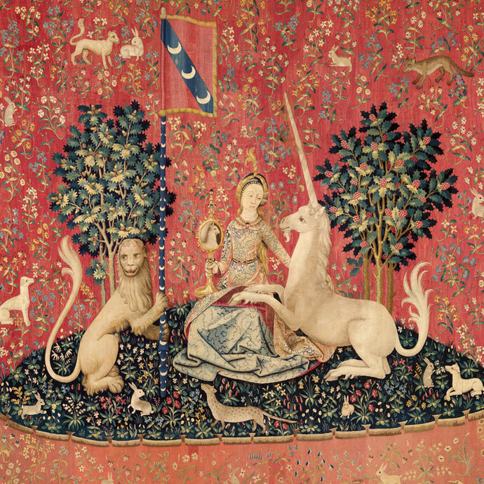 The lady and the unicorn. Courtesy of Art Gallery of NSW