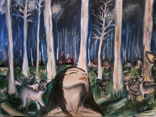 Zoë, Hidden Language, Oil on Canvas, 30" x 40"