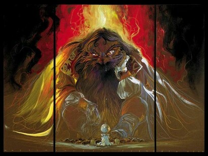 Mangiafuoco, illustrazione di Massimiliano Frezzato