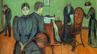 «Muerte en la habitación de la enferma» (1895), Edvard Munch