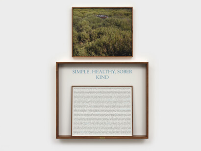 Sophie Calle, On the hunt, 1930–1940 (Nicely
modern hard worker / Simple, healthy, sober kind) (detail), 2024. Courtesy of Paula Cooper Gallery