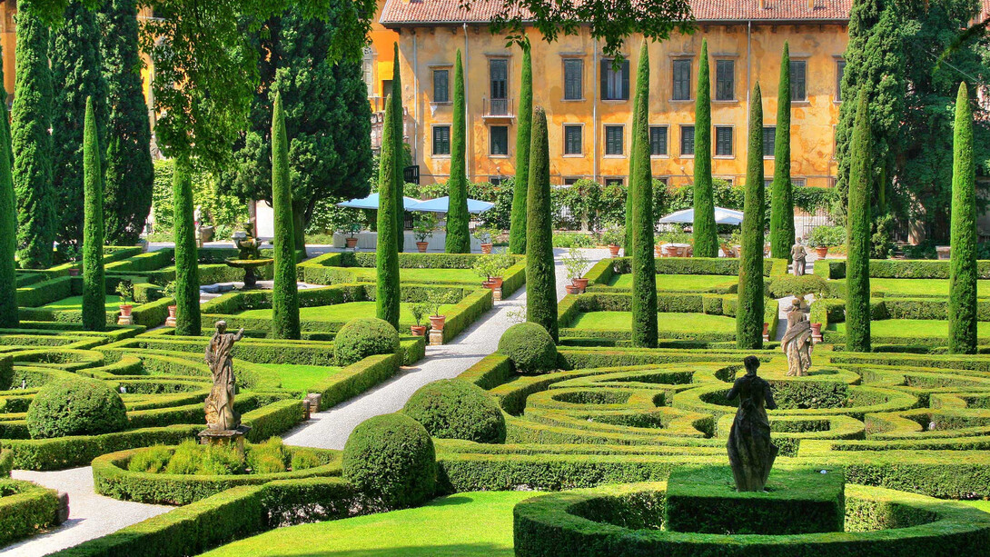 Verona, Giardino Giusti, il giardino della nonna, nel quale Francesca Marzotto Caotorta ha imparato a camminare