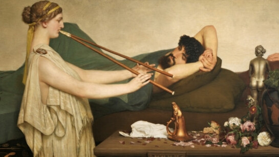 La siesta o Escena pompeyana 1868. Óleo sobre lienzo, 130 x 369 cm.