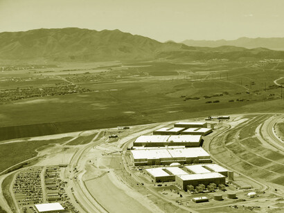 Aerial view of a data center