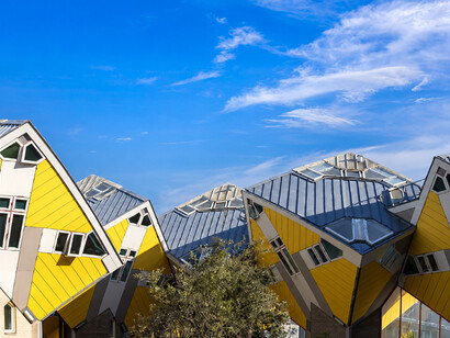 Designed by Dutch architect Piet Blom, the Cube Houses are a remarkable example of innovative urban architecture, constructed in both Helmond and Rotterdam in the Netherlands