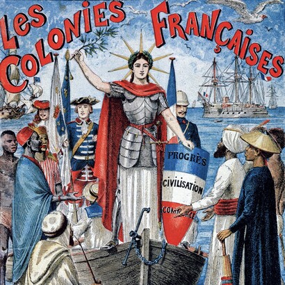 Le droit du sol correspond à l’obtention de la nationalité française pour les enfants nés en France
Couverture pour un cahier d'écolier par Georges Dascher, vers 1900