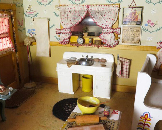 Frances Glessner Lee, Kitchen (detail), about 1944-46. Collection of the Harvard Medical School, Harvard University,
Cambridge, MA, courtesy of the Office of the Chief Medical Examiner, Baltimore, MD