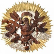 Flight of the Dodo, 2013, walnut, gold leaf, and silver leaf, 40 in diameter | 102 cm diameter