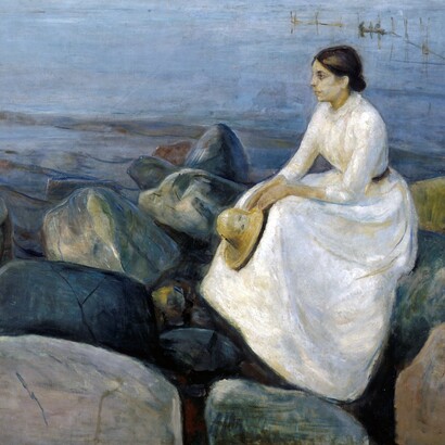 Edvard Munch, "Inger sulla spiaggia", 1889, Museo d'arte di Bergen, Norvegia