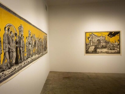 Sandow Birk and Elyse Pignolet. Courtesy of Track 16 Gallery
