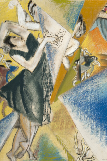Max Weber, The Dancers, 1912, pastel and chalk on paper, University of Reading