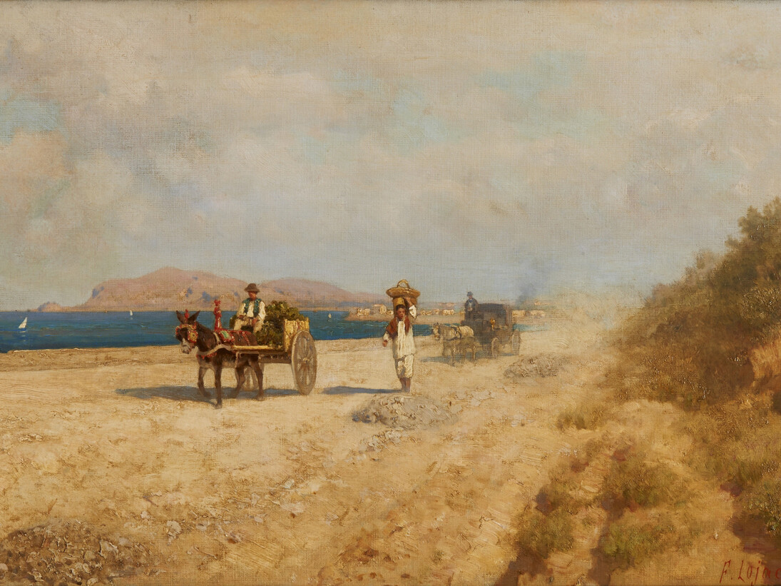 Francesco Lojacono
Estate o Sulla via di Romagnolo
1897 ca
olio su tela
Courtesy Galleria Beatrice, Palermo