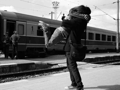 Abrazo de reencuentro
