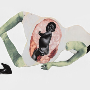 Frida Orupabo, Baby in belly, 2020. Avec l'aimable autorisation de la Collezione Sandra e Giancarlo Bonollo. © Frida Orupabo. Crédit photo avec l'aimable autorisation de l'artiste, Stevenson Cape Town | Amsterdam ; photographie de Mario Todeschini