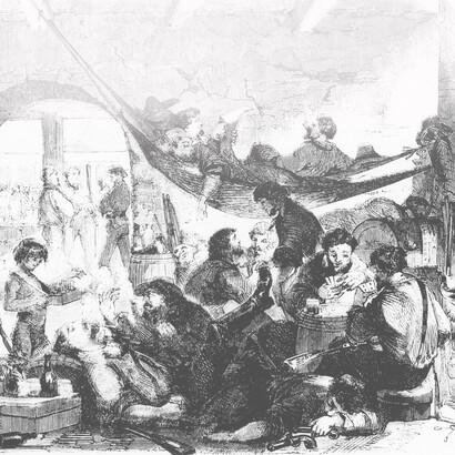 Cuartel filibustero en Granada, Nicaragua. Fuente: Frank Leslie᾽s Illustrated Newspaper