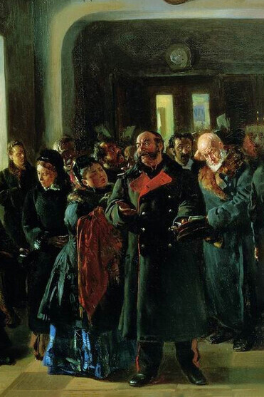 Vladimir Makovsky, Banco en quiebra (detalle), 1881