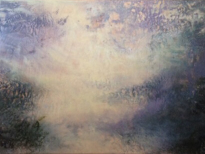 Joyce Korotkin, Evocations #57 (detail), 2001, encaustic with oil on panel, 18” x 36”