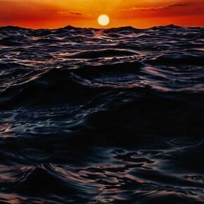 Detail of Damian Loeb, Rayleigh Scattering, 2013 Oil on linen 36 x 36 inches (91.4 x 91.4 cm)Private Collection. Courtesy of the artist and Acquavella Galleries