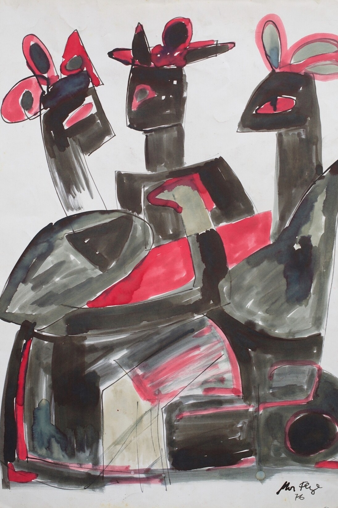 Mor Faye, The Untitled Series, Works on Paper, 1969-84. Courtesy of Skoto Gallery