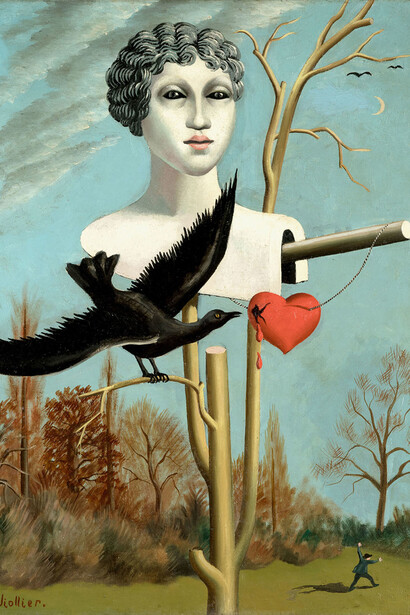 Jean Viollier, L'épouvantail charmeur III, 1928
Öl auf Leinwand, 71 x 51 cm
Association des Amis du Petit Palais, Genève
© 2018, ProLitteris, Zürich
Foto: Patrick Goetelen, Genève