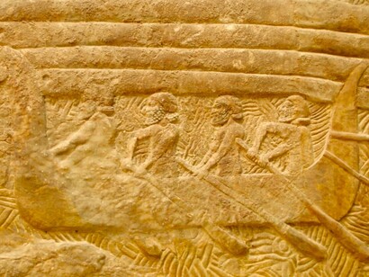 Bajorrelieve hallado en las excavaciones de Dur Sharrukin