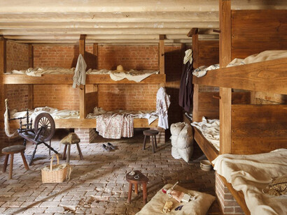 Interior de los cuartos de los esclavos en Mount Vernon