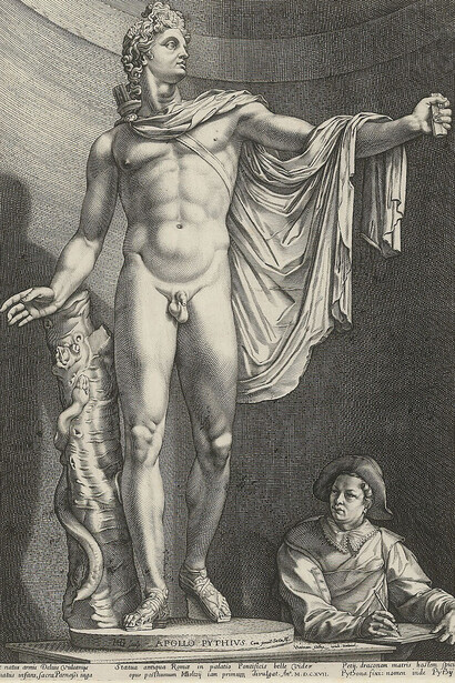 Hendrick Goltzius, Apollo belvedere, 1592. Mit freundlicher Genehmigung der Hamburger Kunsthalle
