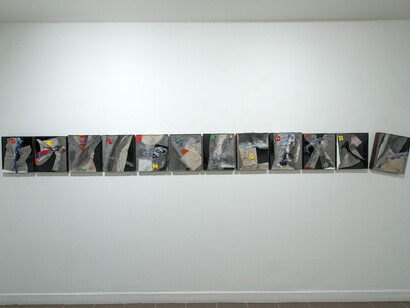 Claudio Marini, Untitled, 2014, mixed media on wood, 35 x 30 cm (each)