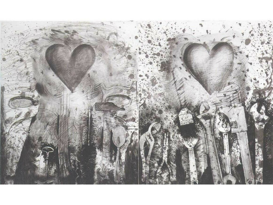 Jim Dine, Tools and Dreams, 1984-5, Hand coloured etching paper, Courtesy of the artist and Alan Cristea Gallery