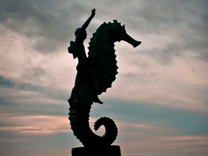Puerto Vallarta, México. Escultura del caballito de mar. Foto: Rebeca Rodríguez