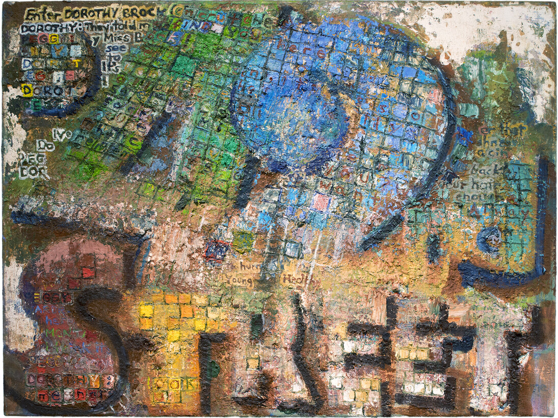 John Lees, 42nd Street (Tesserae), 2015, Oil on canvas, 24 x 32 inches