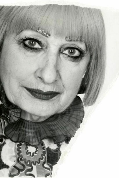 David Bailey (\*1938), Uncharted – Zandra Rhodes, 2012, silver gelatin print on glossy fibre paper, printed 2011-2013, 17,4 x 15 cm © David Bailey, Courtesy: Daniel Blau Munich/London