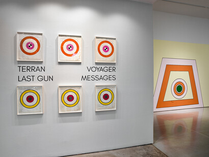 Terran Last Gun, Voyager messages, exhibition view. Courtesy of McClain Gallery