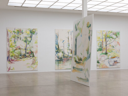 Ariane Mueller, Fische sind ins meer gefaltet wie das meer in die fische, ausstellungsansicht. Mit freundlicher genehmigung der Secession