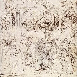 Estudio para la «Adoración de los magos»