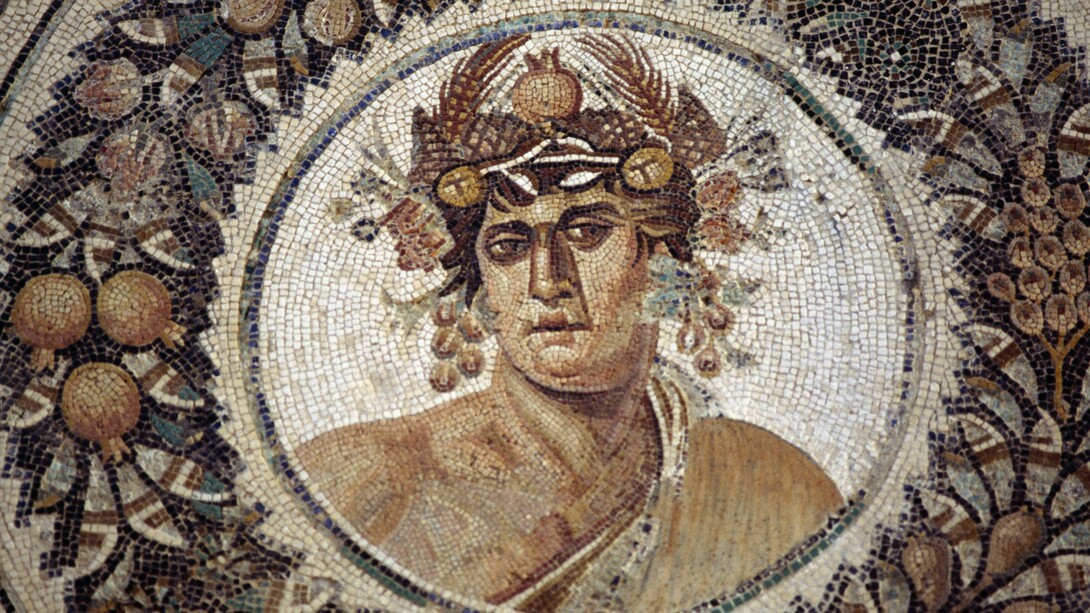 Mosaico raffigurante Dioniso, El Djem, Tunisia