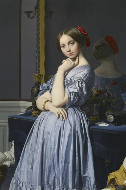 Jean-Auguste-Dominique Ingres. La condesa de Haussonville. 1845. Óleo sobre lienzo, 132 x 92 cm. Nueva York, The Frick Collection