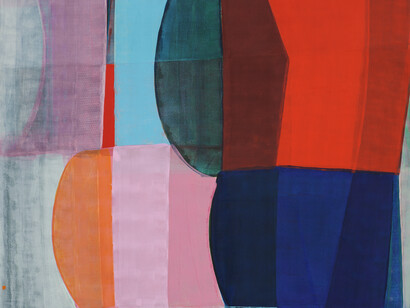 Anna Kunz, Golden Hour, 2022. Acrylic on canvas, 60 x 66 inches. Courtesy of the artist and Berggruen Gallery