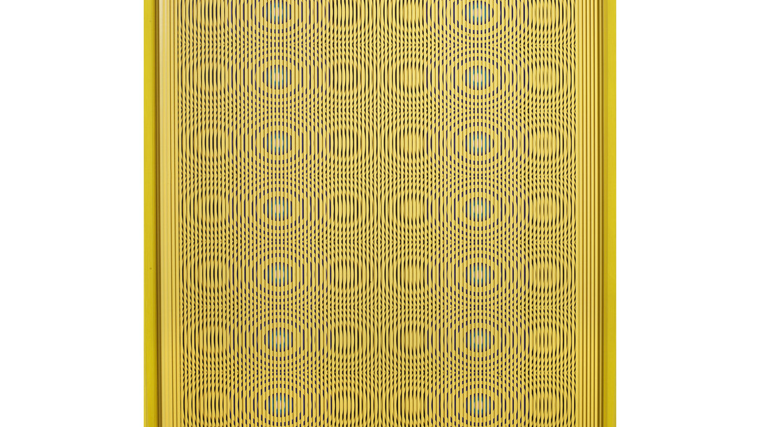 Alberto Biasi, Yellow rain, 1992, Courtesy Tornabuoni Art Gallery