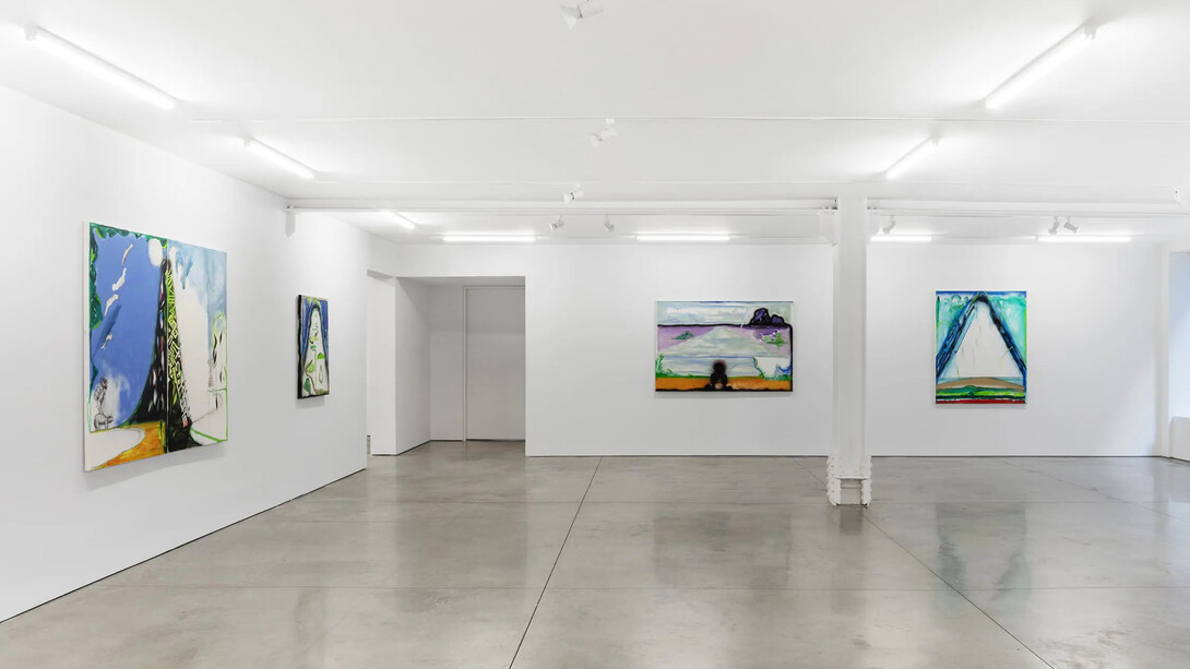 George Nelson Preston, Ayahuasca notebook paintings journeys and returns, exhibition view. Courtesy of Ryan Lee Gallery