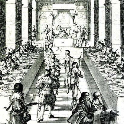 Banchetto offerto al duca di Alba nel 1707, Parigi, Bibliothèque Nationale